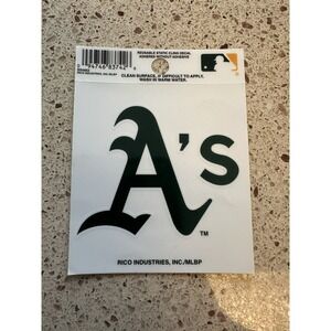 New Oakland A's Athletics 4"x4" Static Cling Car Decal Auto Sticker Emblem